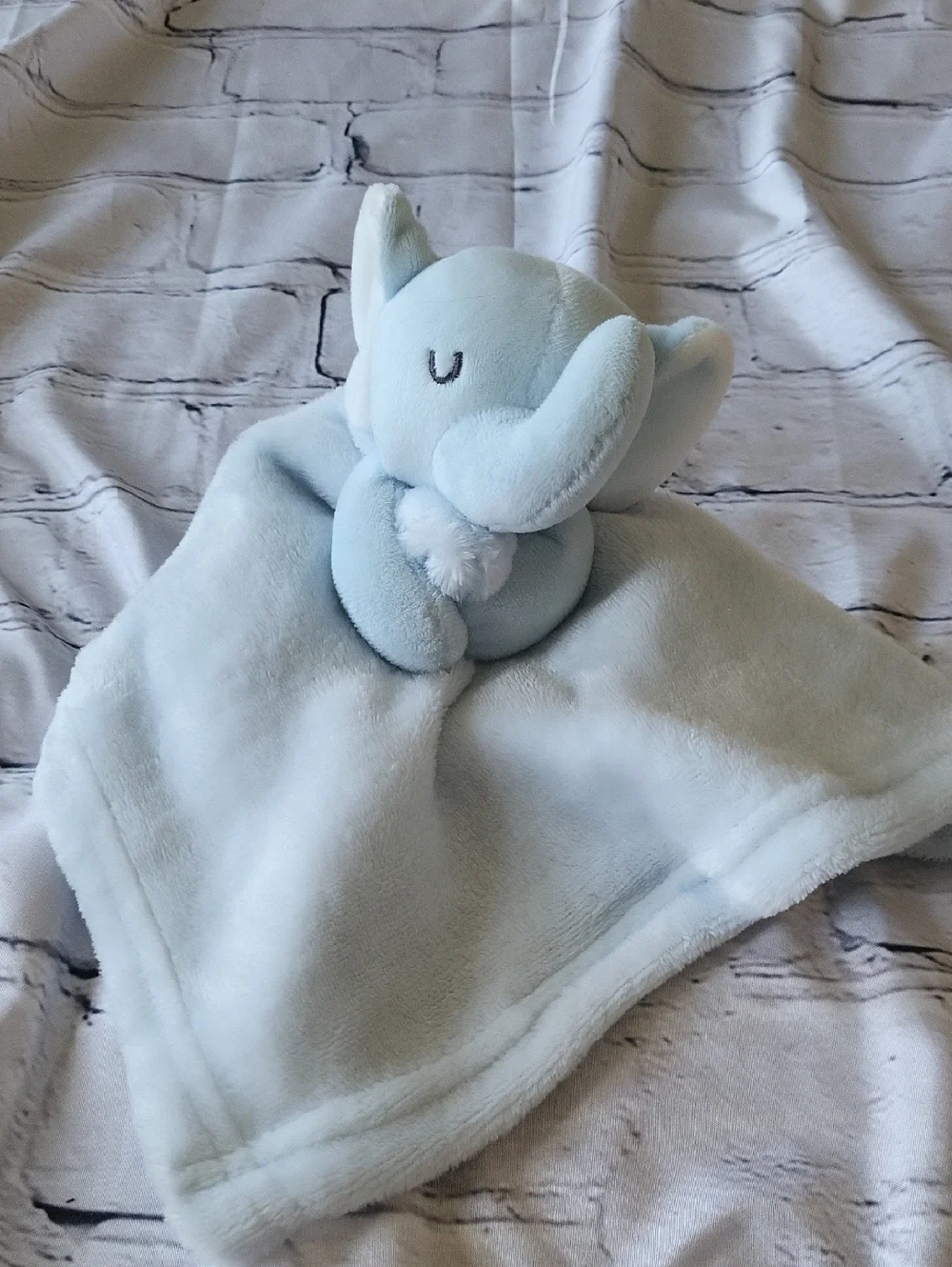 Tahari Light Blue Elephant Lovey Blanket